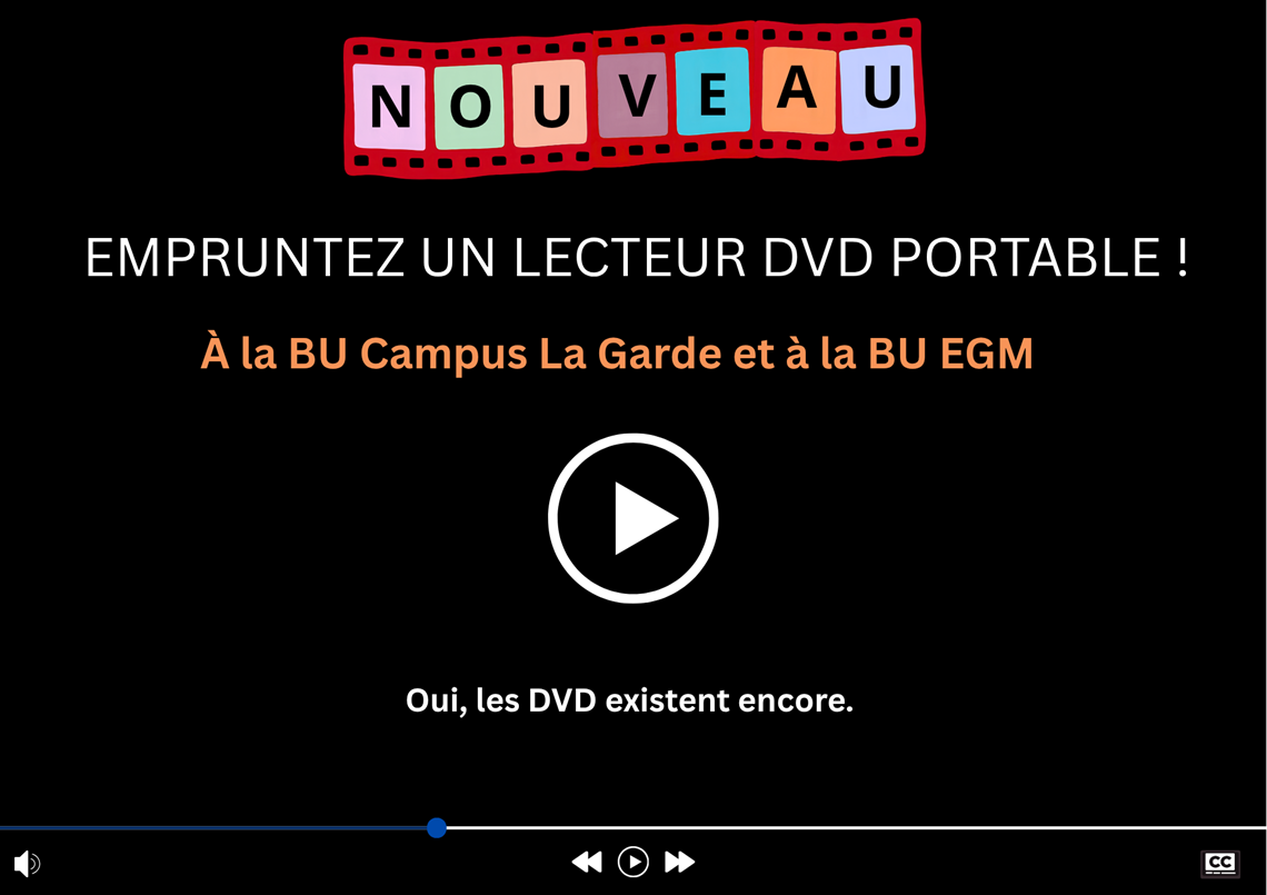 Nouveau ! Empruntez un lecteur DVD